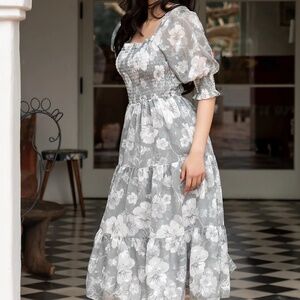 Baltic Born Fabian Jacquard Midi Dress XL Sage Wedding Guest